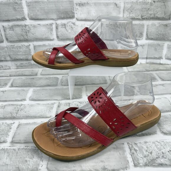 BOC Born Women's Size 8 Red Cut-Out Flower Comfort Cut Toe Sandals - Picture 3 of 11
